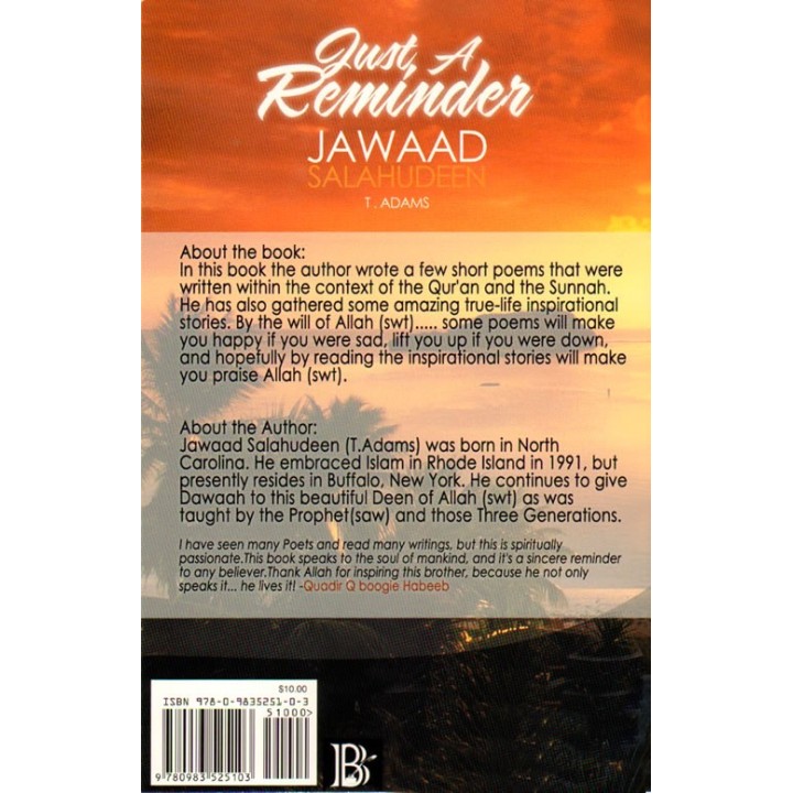 Just A Reminder - Islamic Poetry | Order at Dar-us-Salam