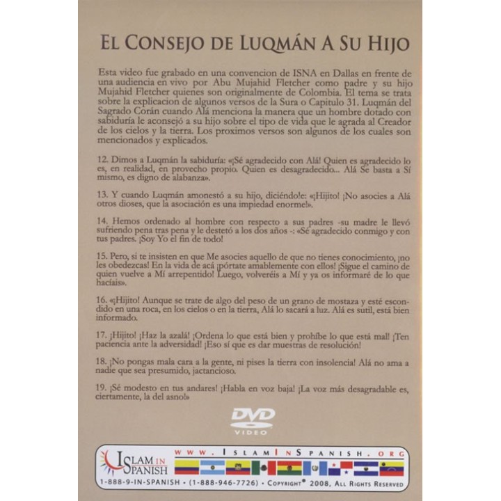 Spanish: Consejo de Luqmán a su Hijo (2 DVDs) | Dar-us-Salam