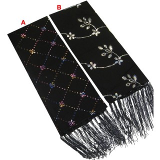 Black Hijab with Diamond Trim | Order Now at Dar-us-Salam