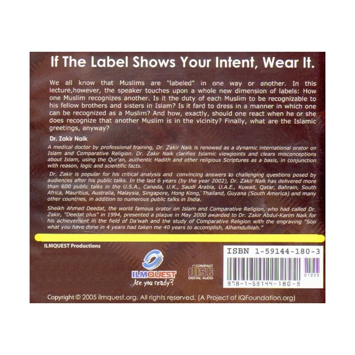 If the Label Shows Your Intent (2 CDs) | Buy at Dar-us-Salam