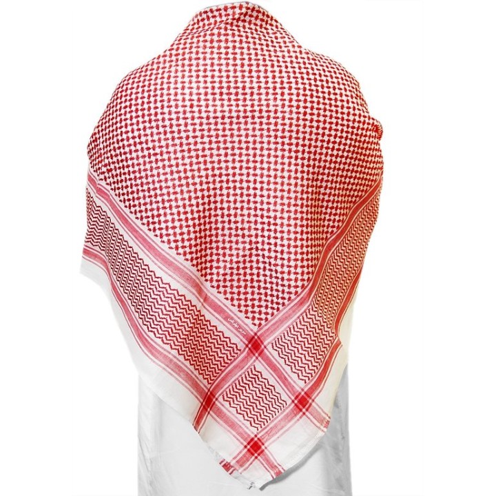 Shemagh / Ghutra / Scarf for Men (Red/White) | Dar-us-Salam