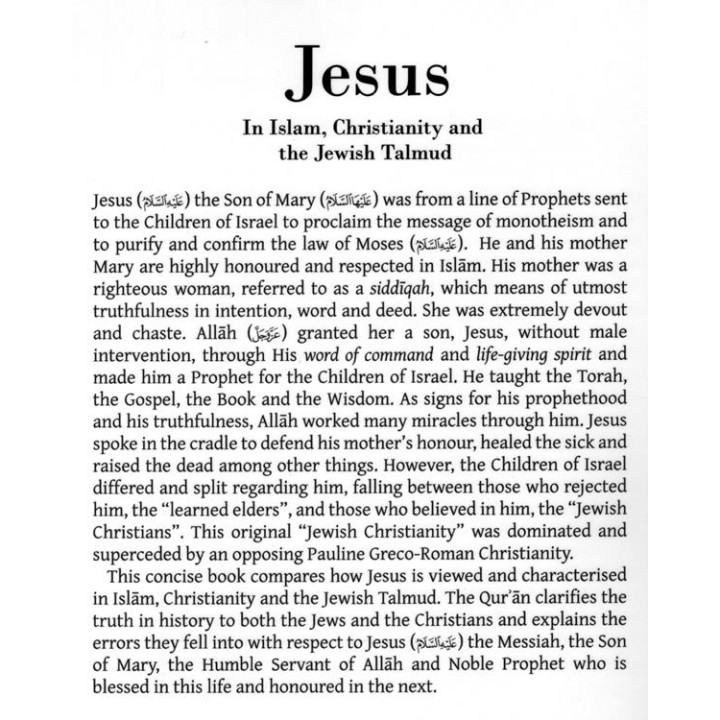 Jesus in Islam, Christianity and the Jewish Talmud