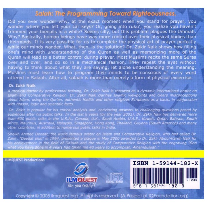 Salah: The Programming Towards Righteousness (2 CDs)