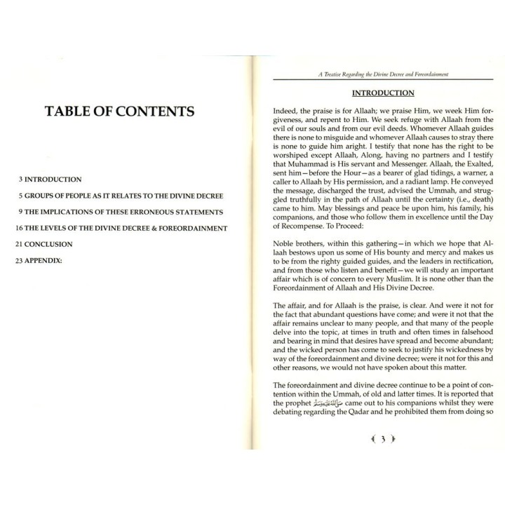 Divine Decree and Foreordainment