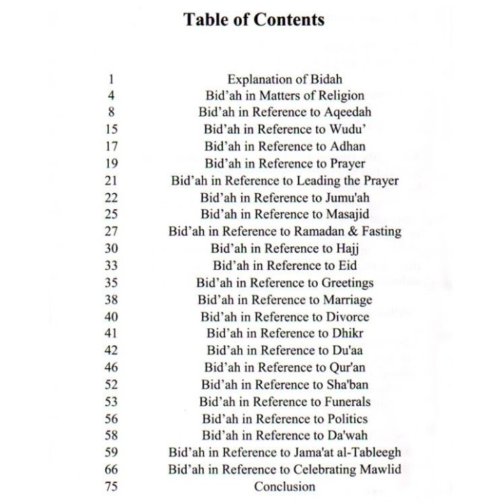 Bid'ah & Common Mistakes