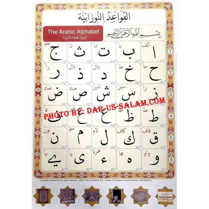 Arabic Alphabet Poster 24x36" (Plain)