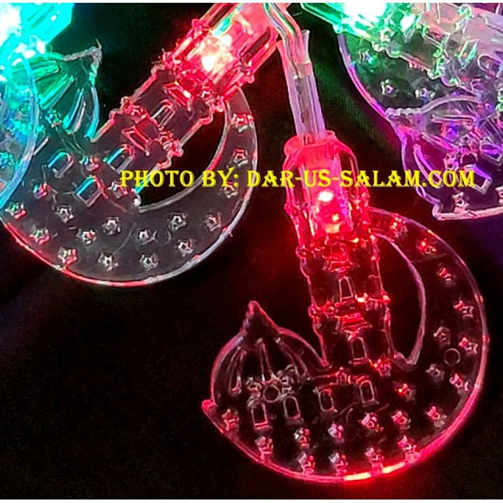 20 Crescent Masjid String Lights | Islamic Decor at Dar-us-Salam