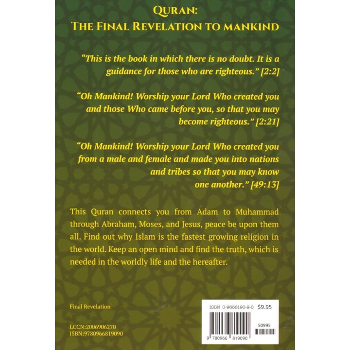 Qur'an The Final Revelation | Buy Qur'an Book at Dar-us-Salam